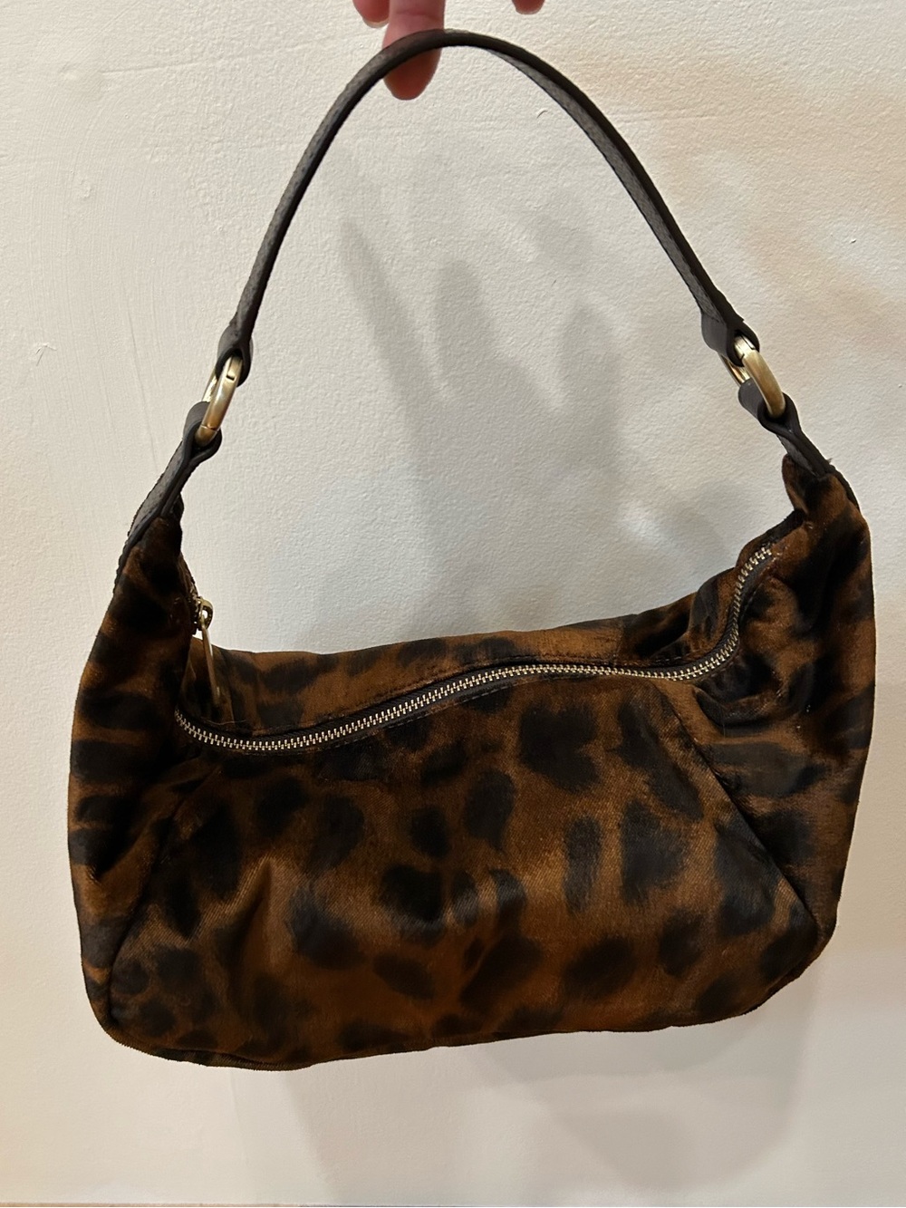 J-Jill Slouchy Leopard Print Shoulder Bag. EUC
